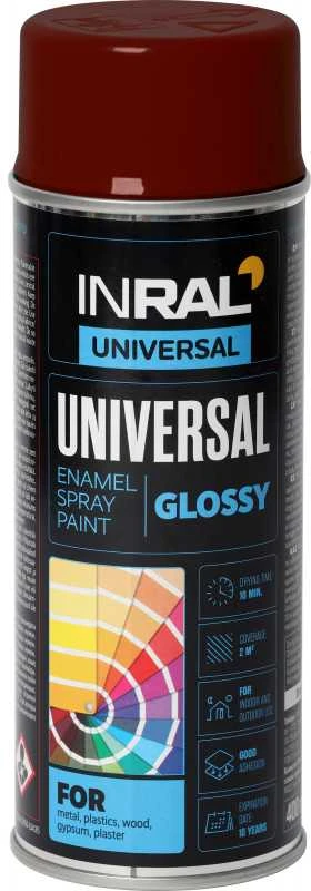 Aerozoliniai universalūs dažai INRAL UNIVERSAL vyšnia RAL3004