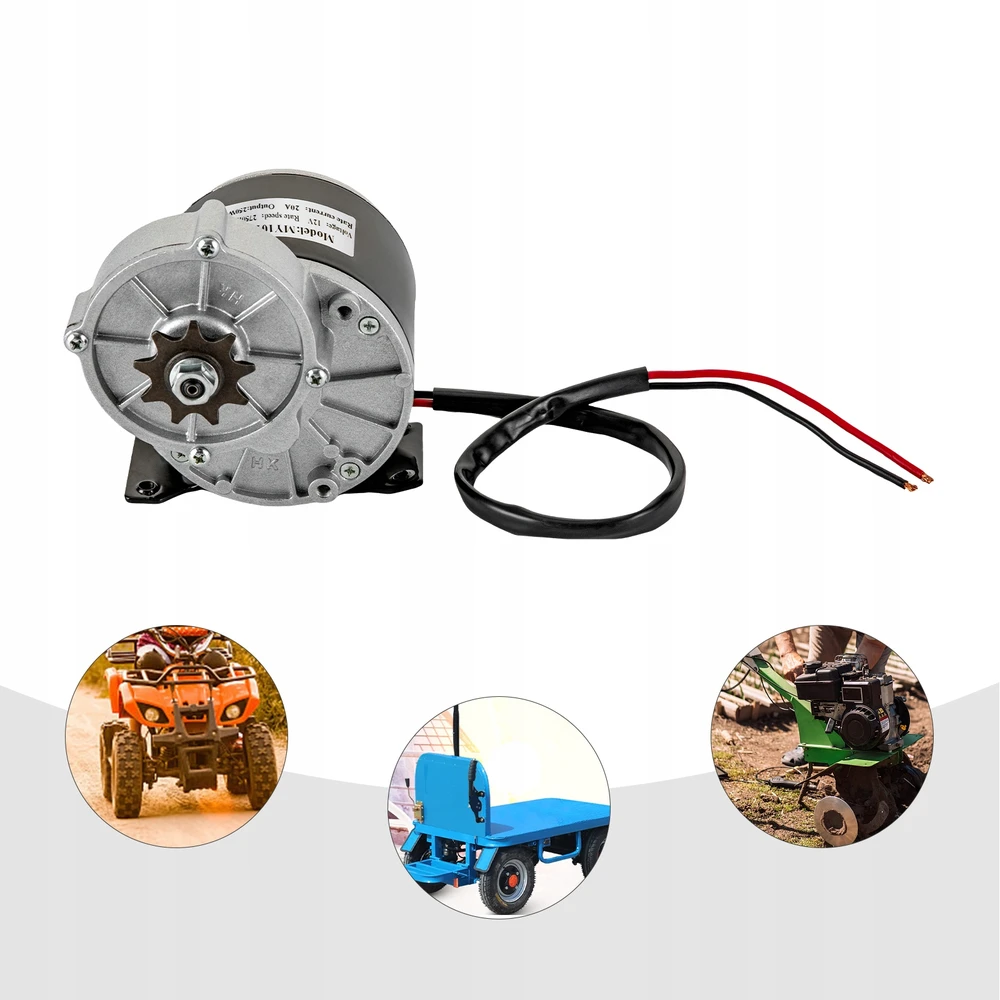 250W 12V reduktoriaus elektros variklis, variklio reduktorius