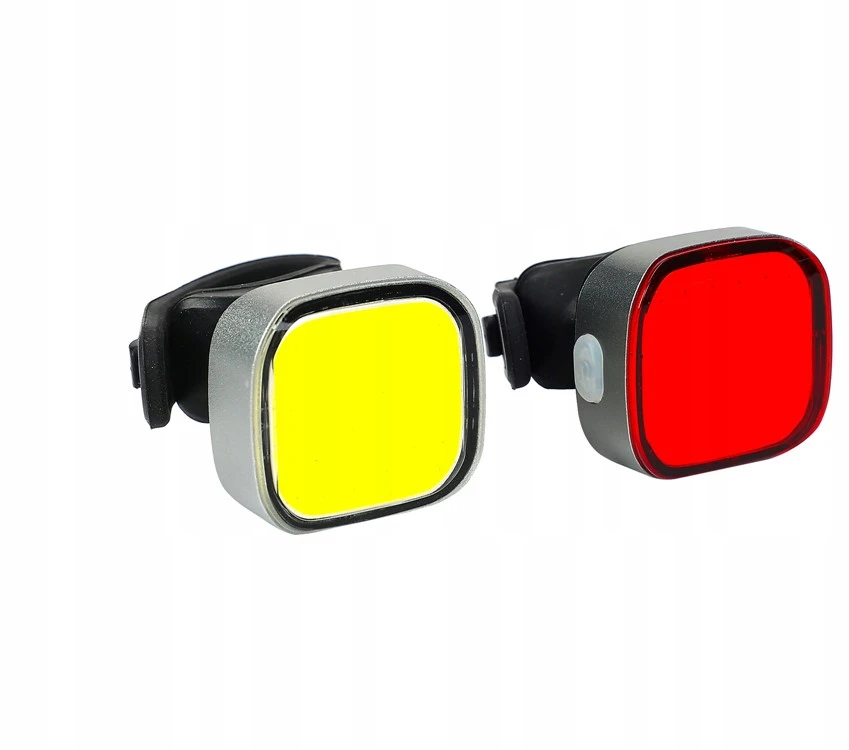 2K Games Dviračio Žibintų Komplektas 2K COB LED Priekis + Galas Įkraunami USB