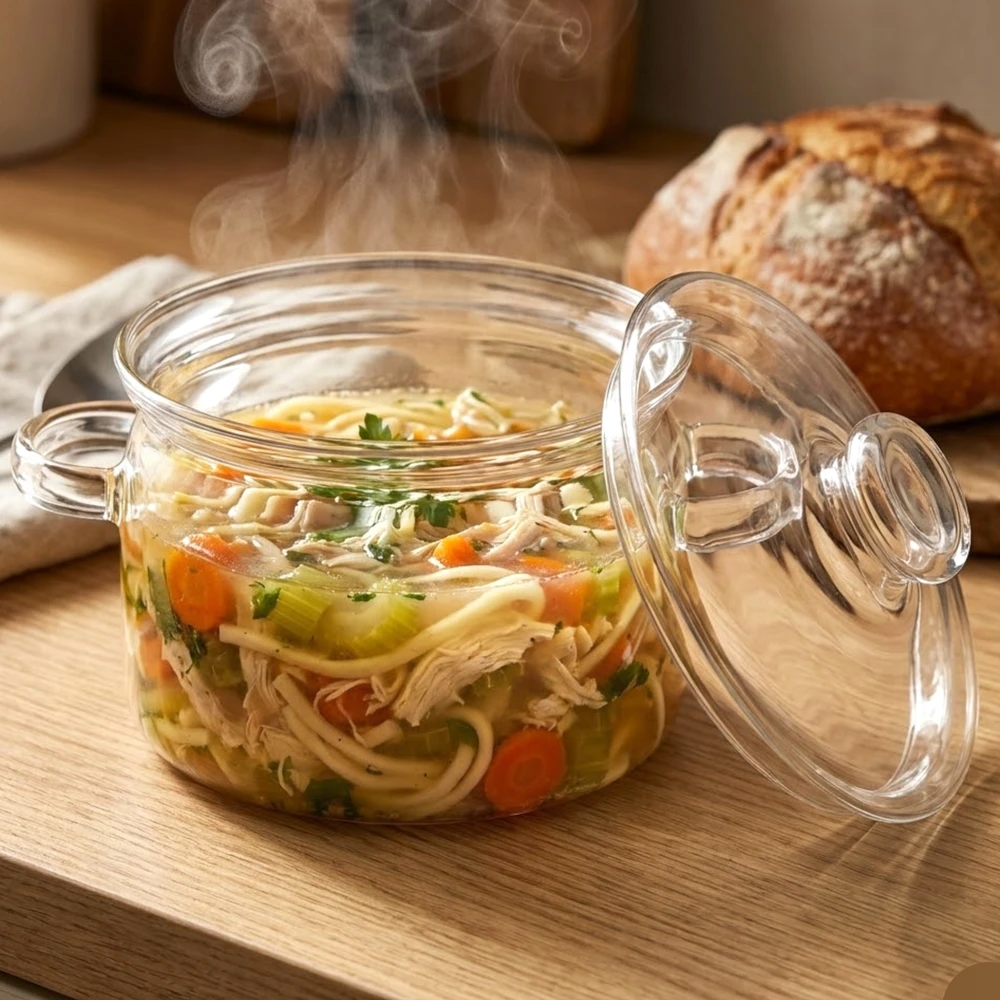 2L STIKLINIS PUODAS SU DANGIU, KARŠUMAI ATSPARUS LIETUVIAS, ILGUS