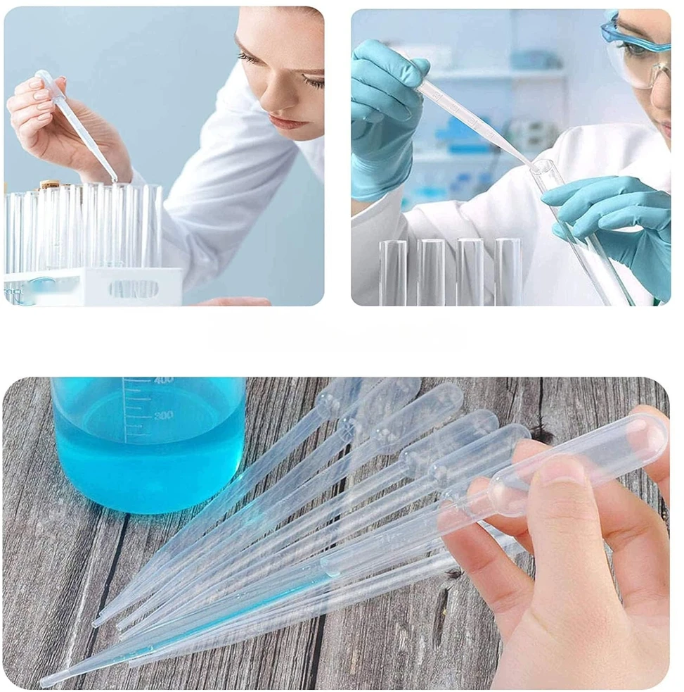 2ML PIPETĖS 200 Vnt. LABORATORIJOS PLASTIKAS VIENkartinio naudojimo