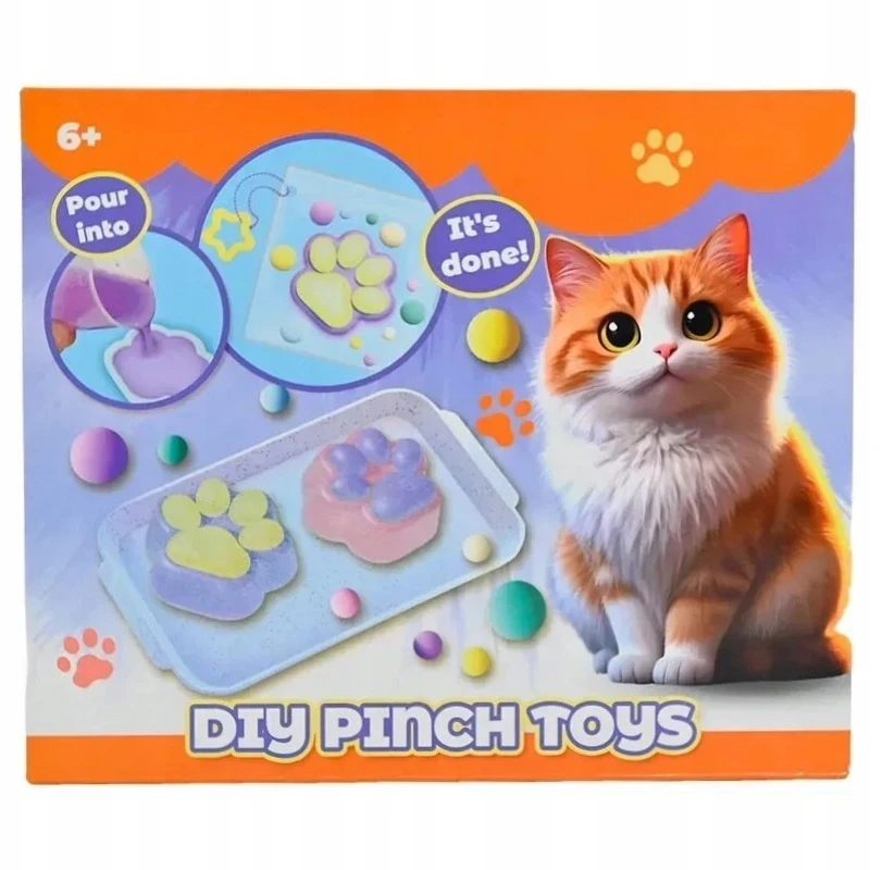 BIGTOYS 2X CAT'S POW SQUISHY SLIME GLUTEK MAKE KIT DIY DOVANA