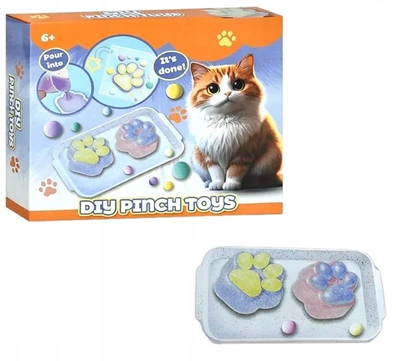 BIGTOYS 2X CAT'S POW SQUISHY SLIME GLUTEK MAKE KIT DIY DOVANA