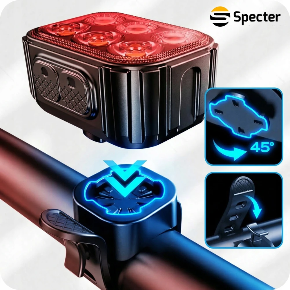 2x DVIRAČIO LEMPAS PRIEKINIS GALINIS SPECTER IGO 500lm APŠVIETIMO RINKINYS