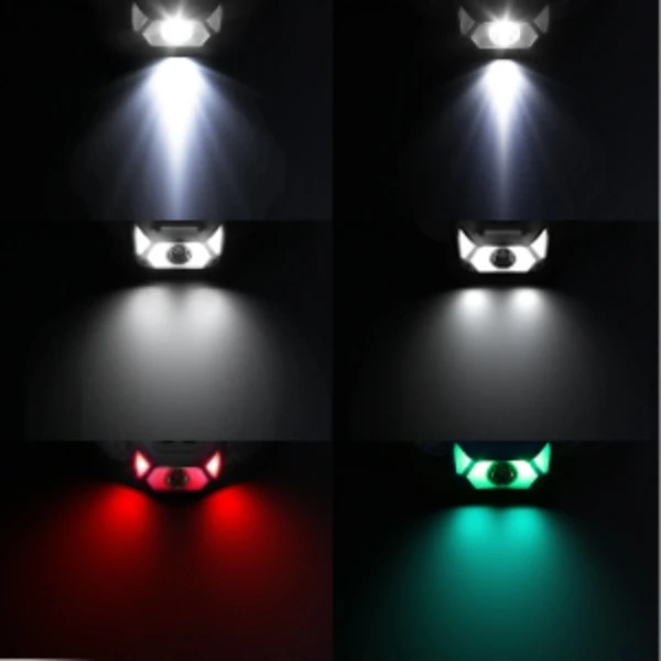 2x LED priekinis žibintas įkraunamas 1200 mAh vandeniui atsparus 6 režimai Lepro