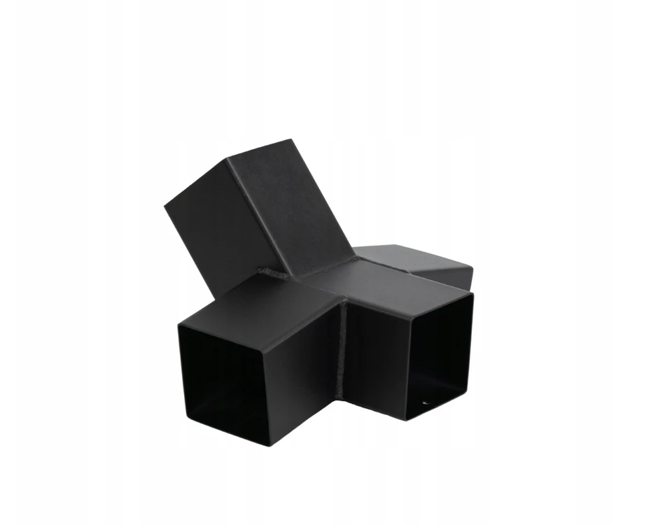 2x Metalinis Hamako Stovas 100x100mm, Juodas Jungiklis
