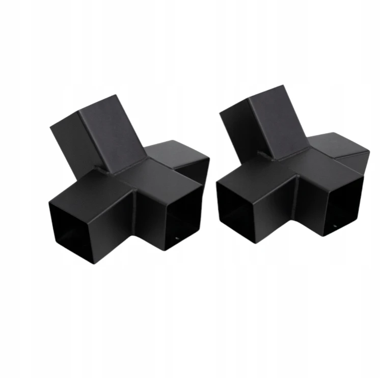 2x Metalinis Hamako Stovas 100x100mm, Juodas Jungiklis