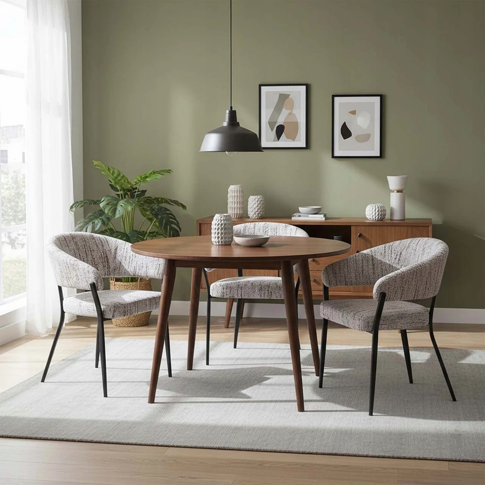 2x minkštų kėdžių rinkinys LUNA C Boucle cream Domaison