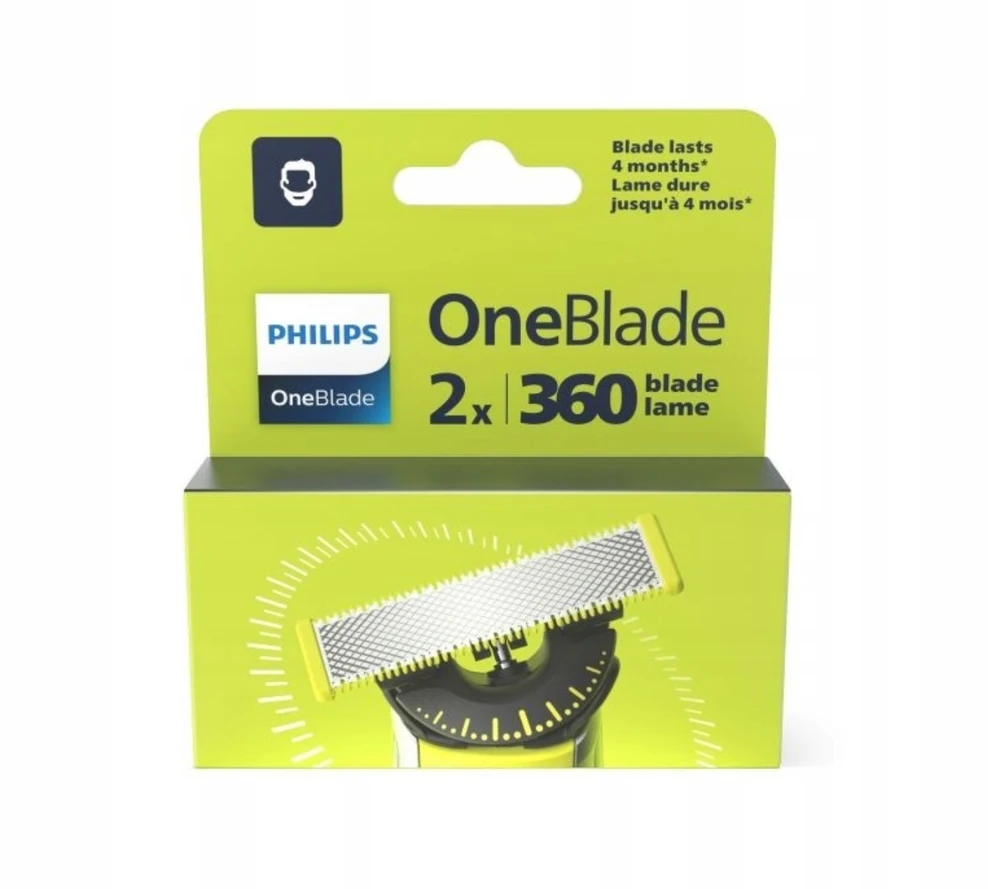 2X PHILIPS ONEBLADE 360 AŠMENYS ORIGINALUS QP420 ESMENŲ SKITIMO PEILIS QP420/50