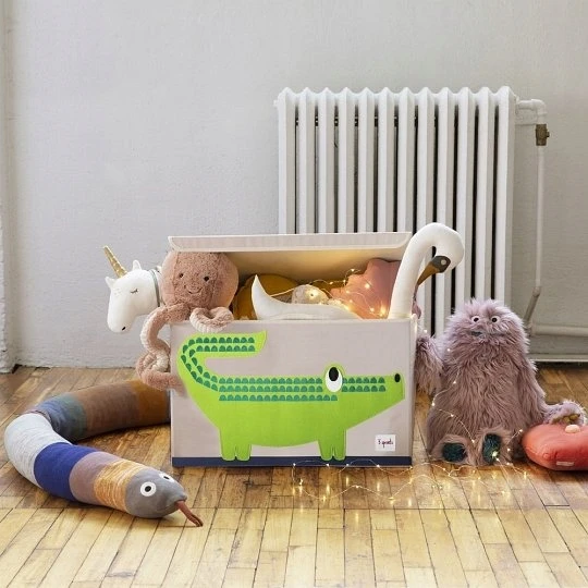 3 Sprouts Dėžė su Dangčiu Krokodilas Vaikams