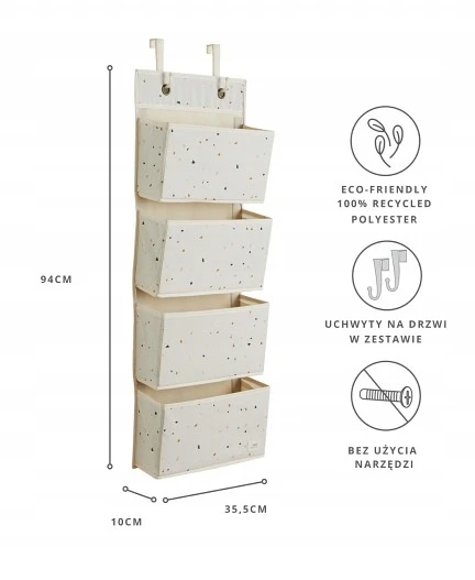 3 Sprouts Hanging Door Organizer Kreminis Perdirbtas