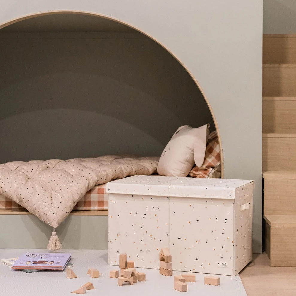 3 Sprouts Pudełko Zamykane Recycled Terrazzo Kreminis