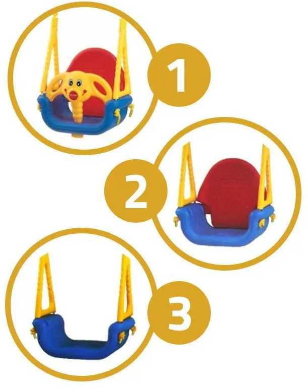 3 viename saugos sūpynės „Jumbo Elephant 101“