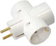 Electraline 3-vietis skirstytuvas el.lizdui baltas