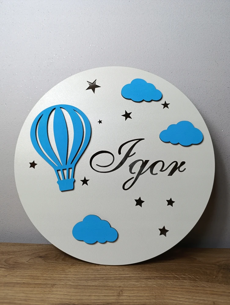 30 cm LED lempa su pavadinimu, PERSONALIZUOTA