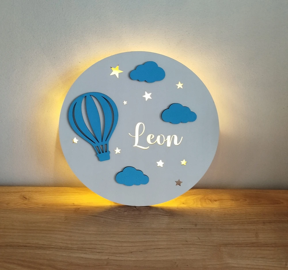 30 cm LED lempa su pavadinimu, PERSONALIZUOTA