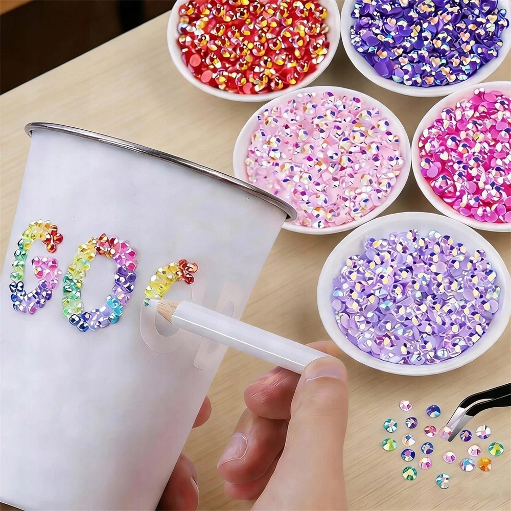 32000 CIRKONIO RINKINYS, SKIRTA DIY DECORATION 40 SPALVŲ + STRAS DU kart