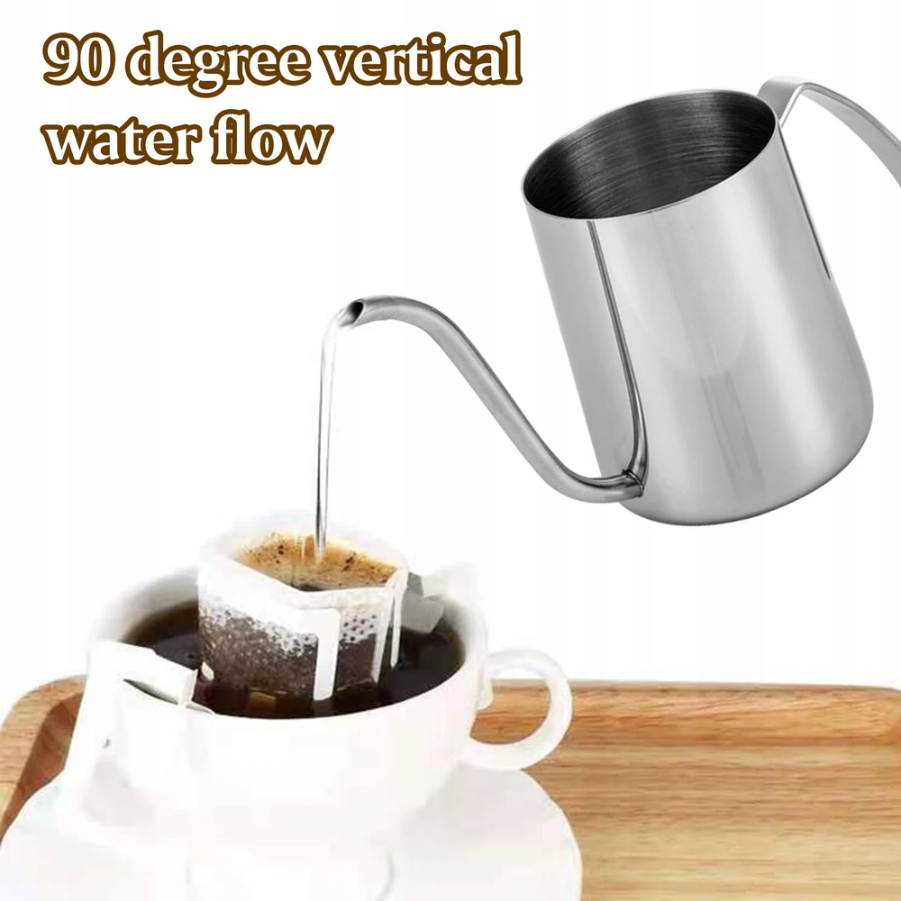 350 ml talpos nerūdijančio plieno žąsies kaklo kavos virdulys. Cha