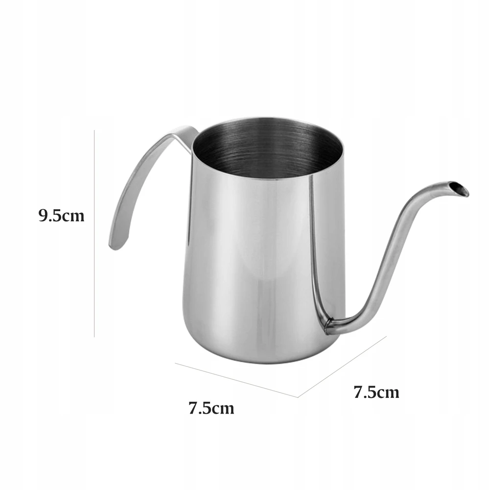350 ml talpos nerūdijančio plieno žąsies kaklo kavos virdulys. Cha