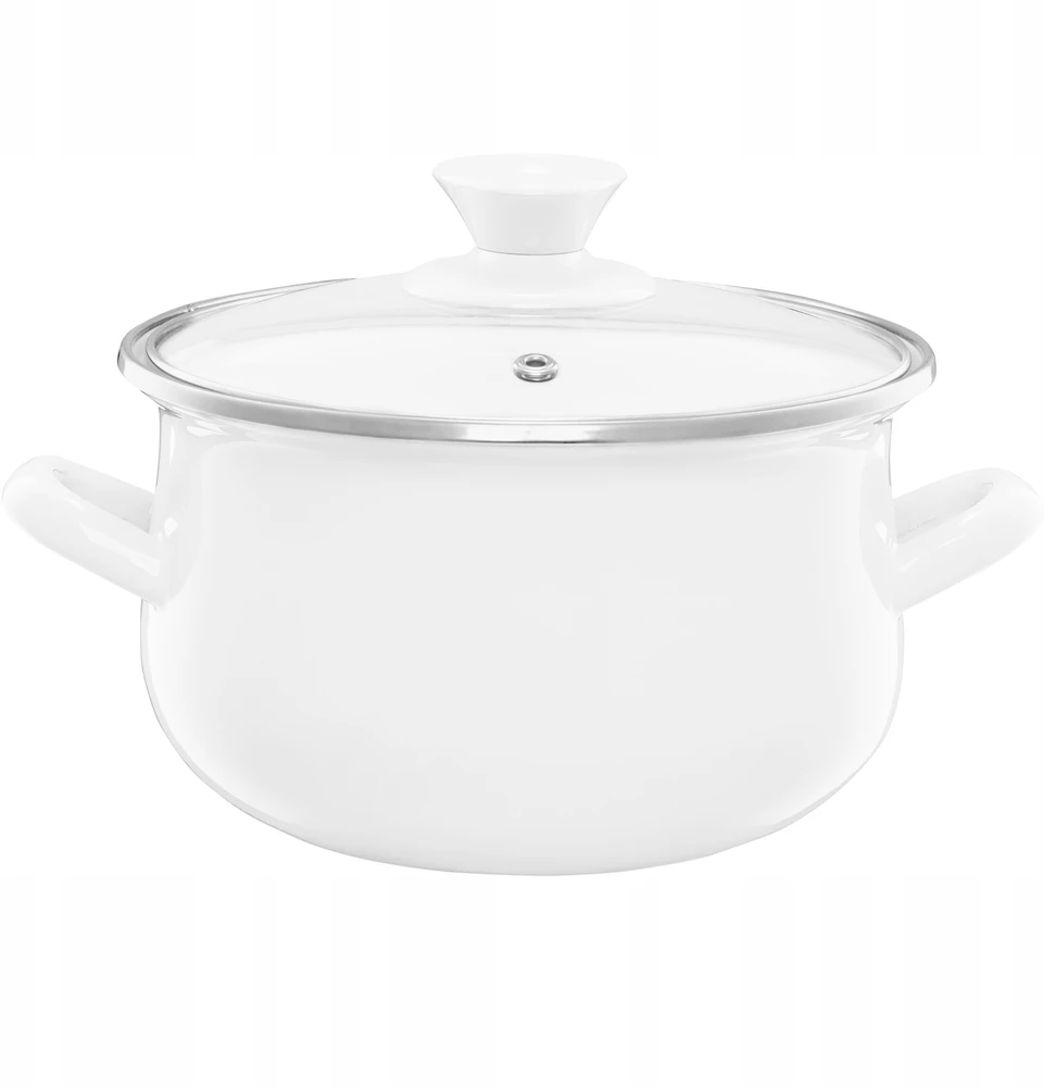 35070 Emaliuotas puodas su dangteliu Pyza kremas 22 cm 5 l EMALIA OLKUSZ