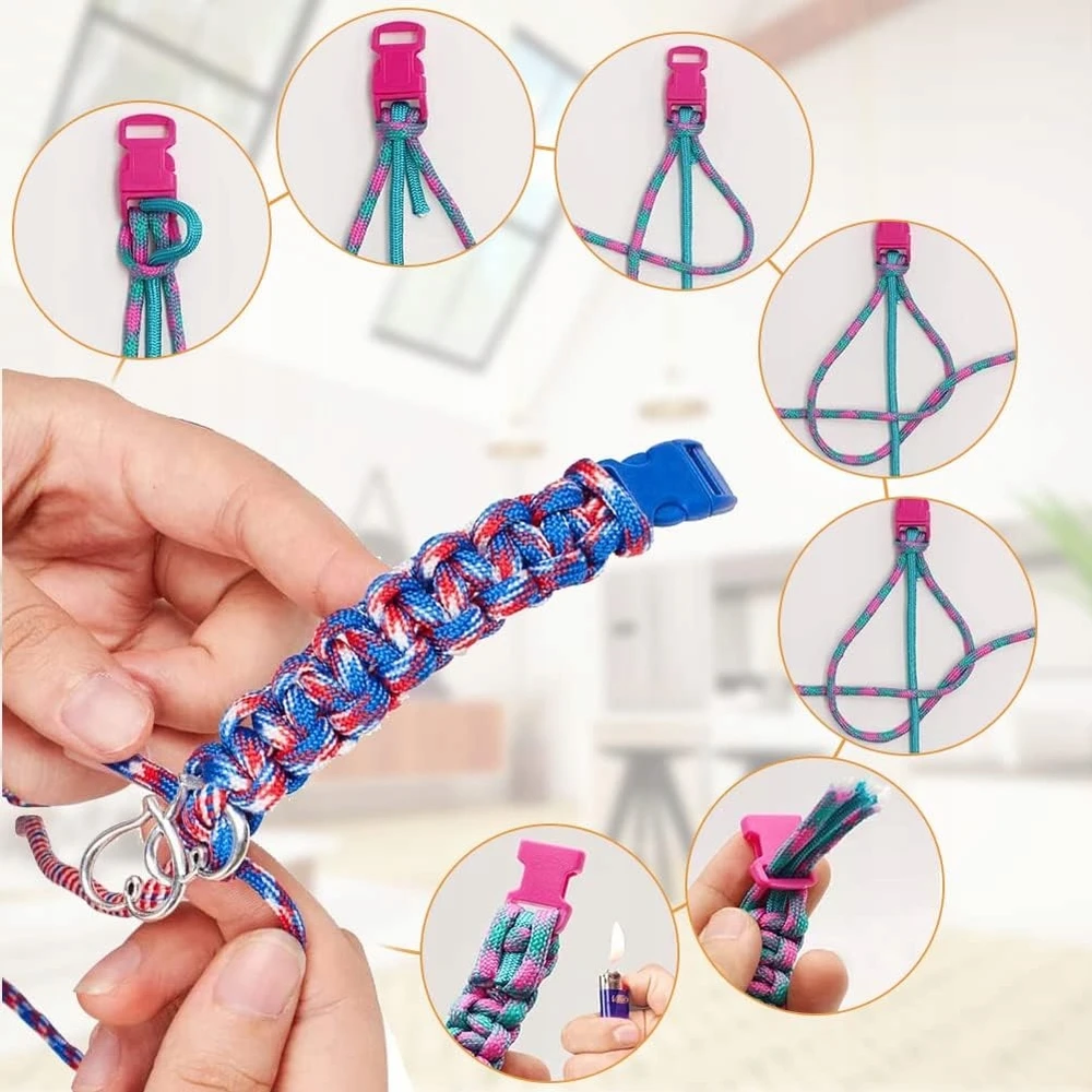 36 SPALVŲ PARACORD SIŪLIAI APRANKĖLIŲ SIUVIMO RINKINYS VAIKAMS