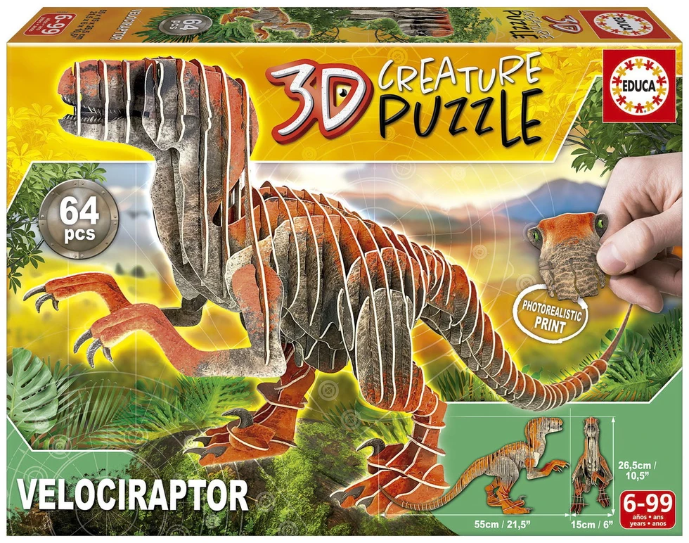 Educa 3D dėlionė (puzzle) BRACHIOSAURUS 6-99metų