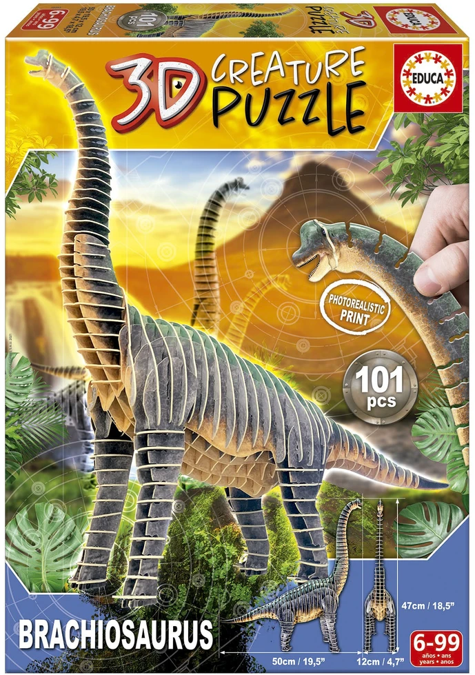 Educa 3D dėlionė (puzzle) VELOCIRAPTOR 6-99metų