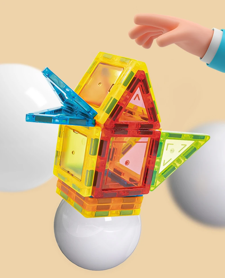 3D EDUKACINIAI MAGNETINIAI KONSTRUKCINIAI KONSTRUKCINIAI PUZLELE 70 vnt.
