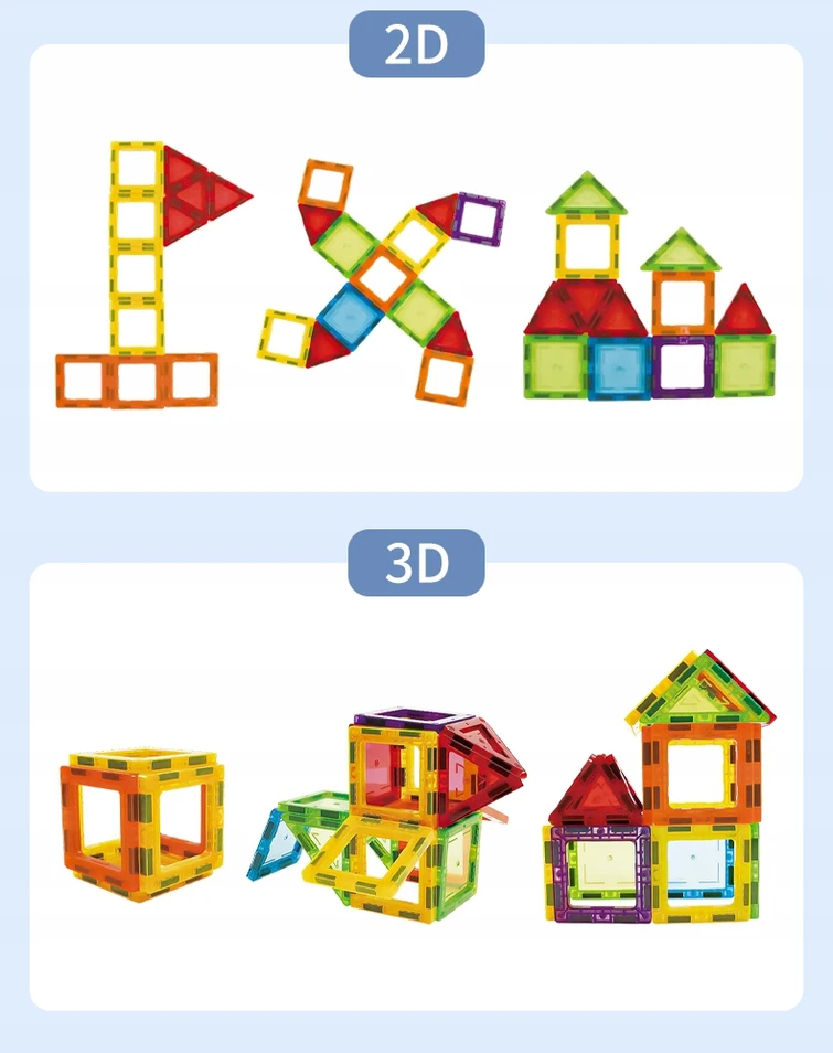 3D EDUKACINIAI MAGNETINIAI KONSTRUKCINIAI KONSTRUKCINIAI PUZLELE 70 vnt.