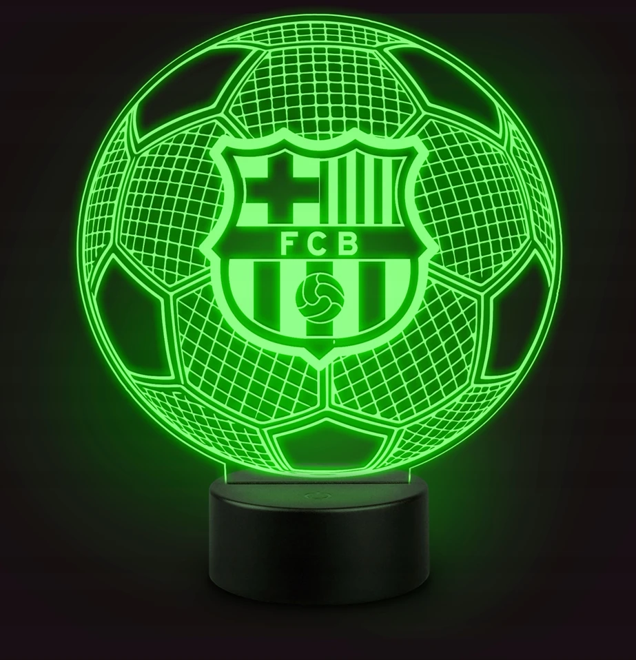3D FC Barcelona LED naktinė lempa kaip dovana gerbėjui ar vaikui