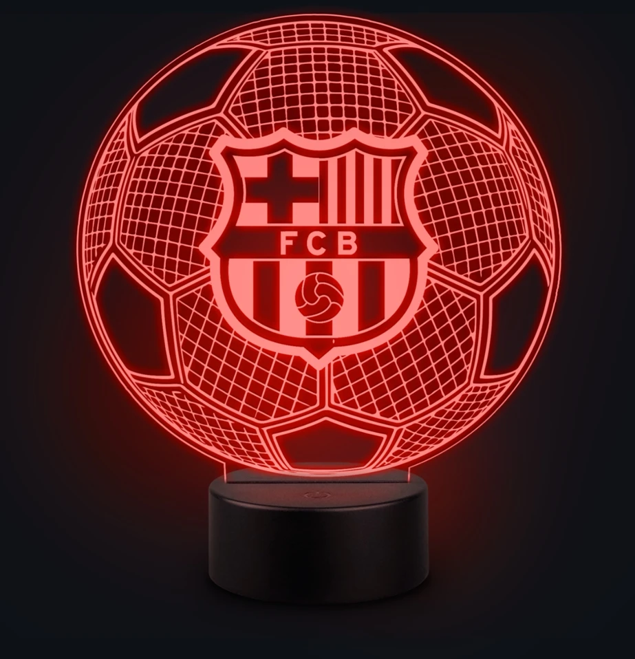 3D FC Barcelona LED naktinė lempa kaip dovana gerbėjui ar vaikui