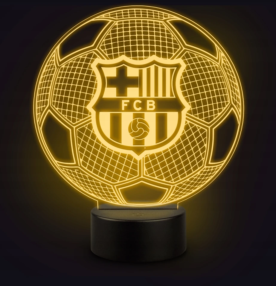 3D FC Barcelona LED naktinė lempa kaip dovana gerbėjui ar vaikui