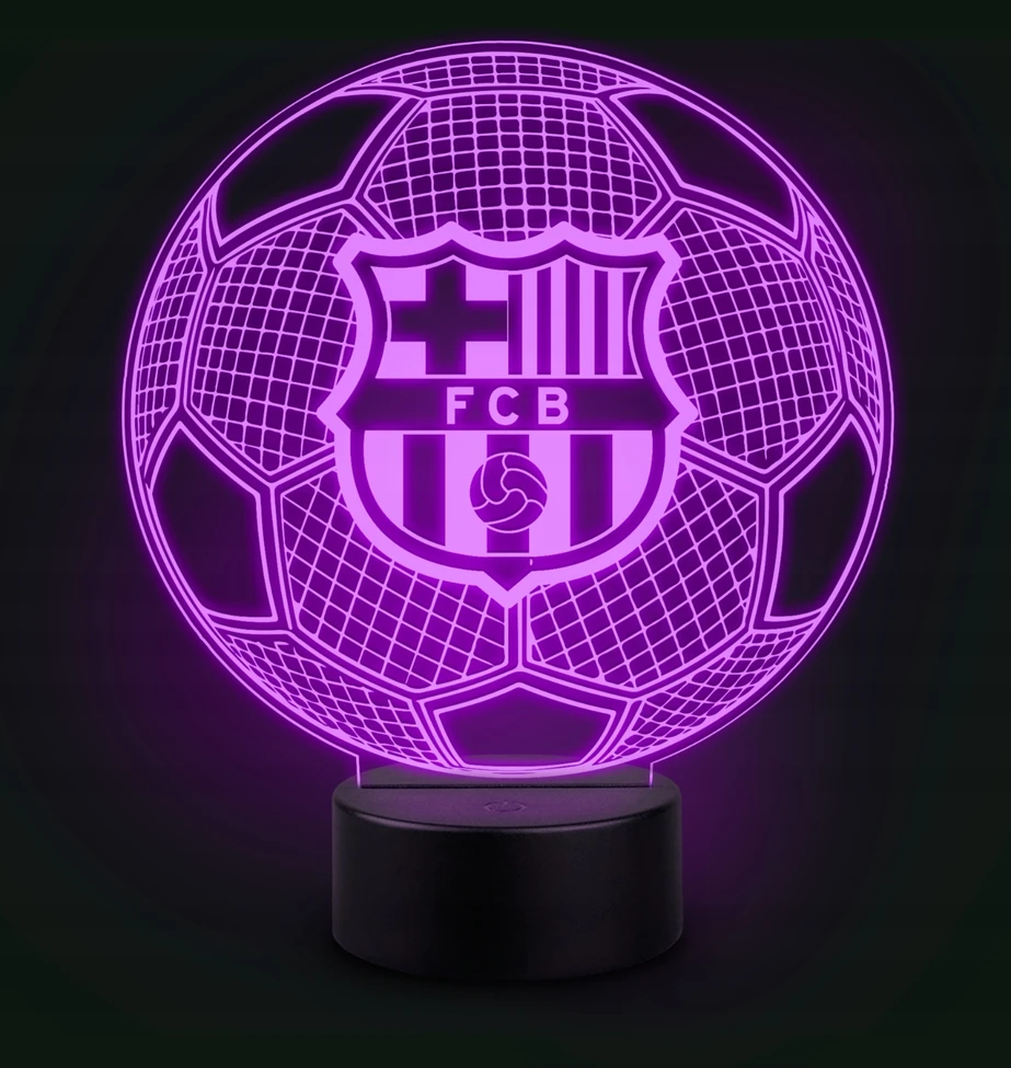 3D FC Barcelona LED naktinė lempa kaip dovana gerbėjui ar vaikui