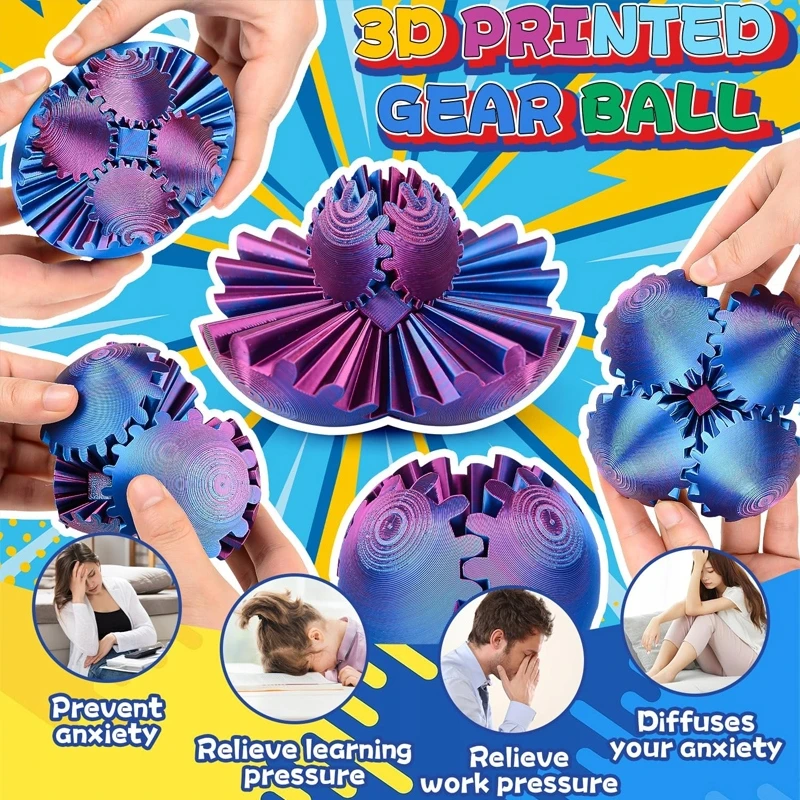 3D formą keičiantis antistresinis žaislas „Fidget“, gerinantis smegenis