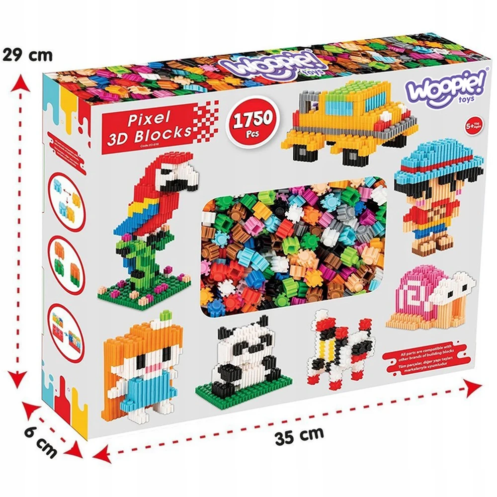 „Woopie 3D Pixel“ statybos blokai 1750 EL.