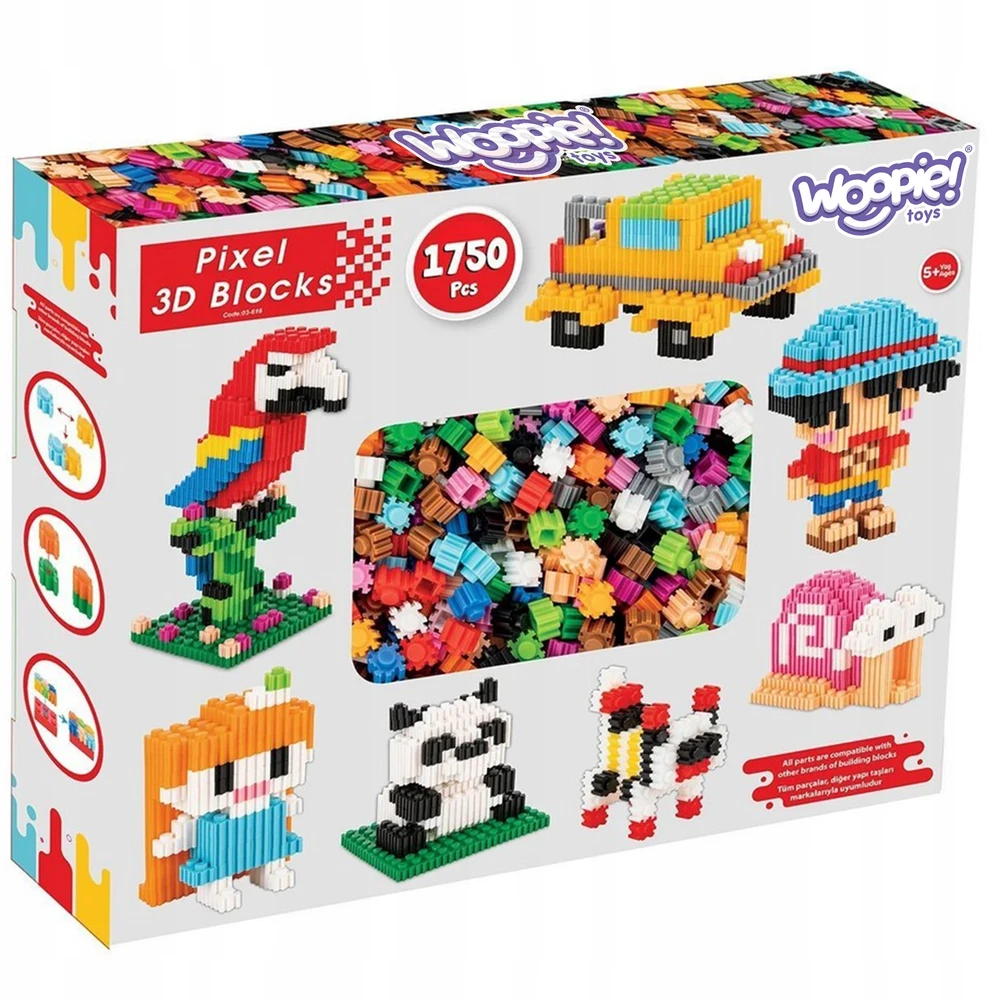 „Woopie 3D Pixel“ statybos blokai 1750 EL.