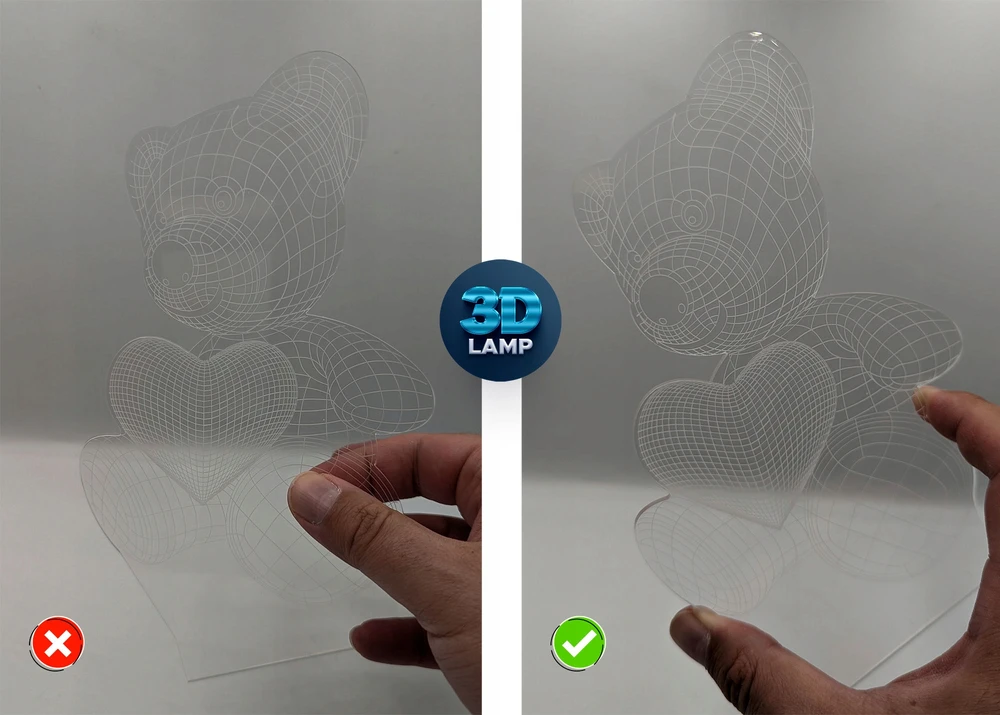 3D Lamp Led Naktinė Lempa "quad 3d" su 16 Spalvų ir Nuotolinio Valdymo Pulteliu