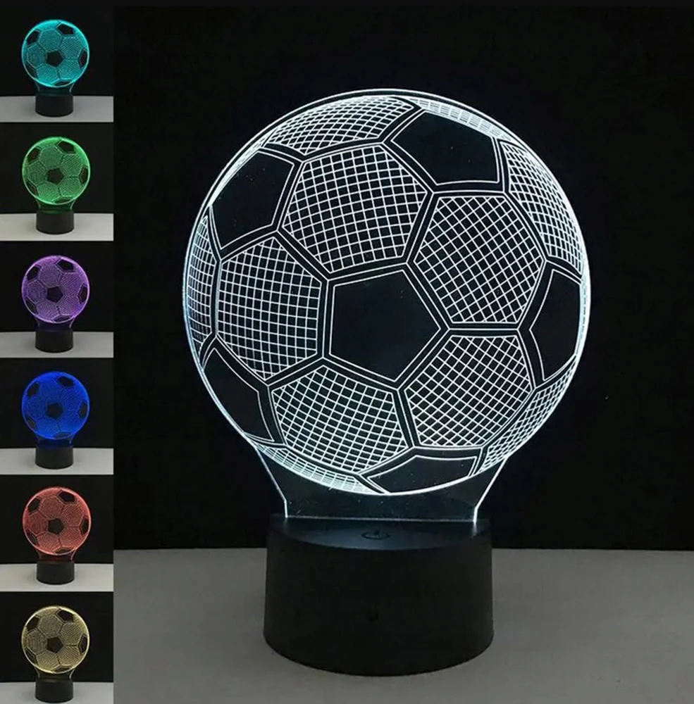 3D Lamp Naktinė lempa PIŁKA NOŻNA CREATIVE LED 3D + Pultas LAMPA