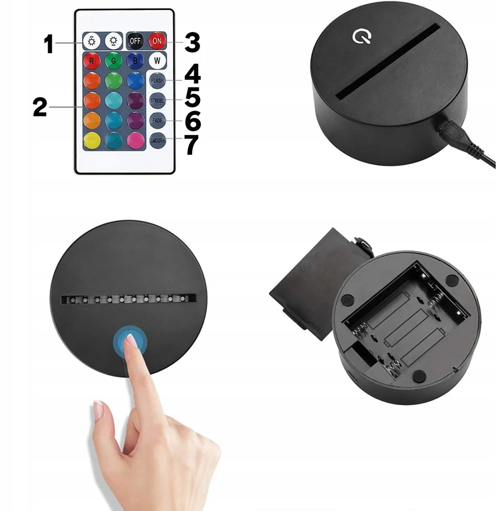 Renew Force 3D LED NAKTINĖ LAMP nuotolinio valdymo pultas RGB GAMING FUTBOLO PLAYER DOVANA FC Barcelona