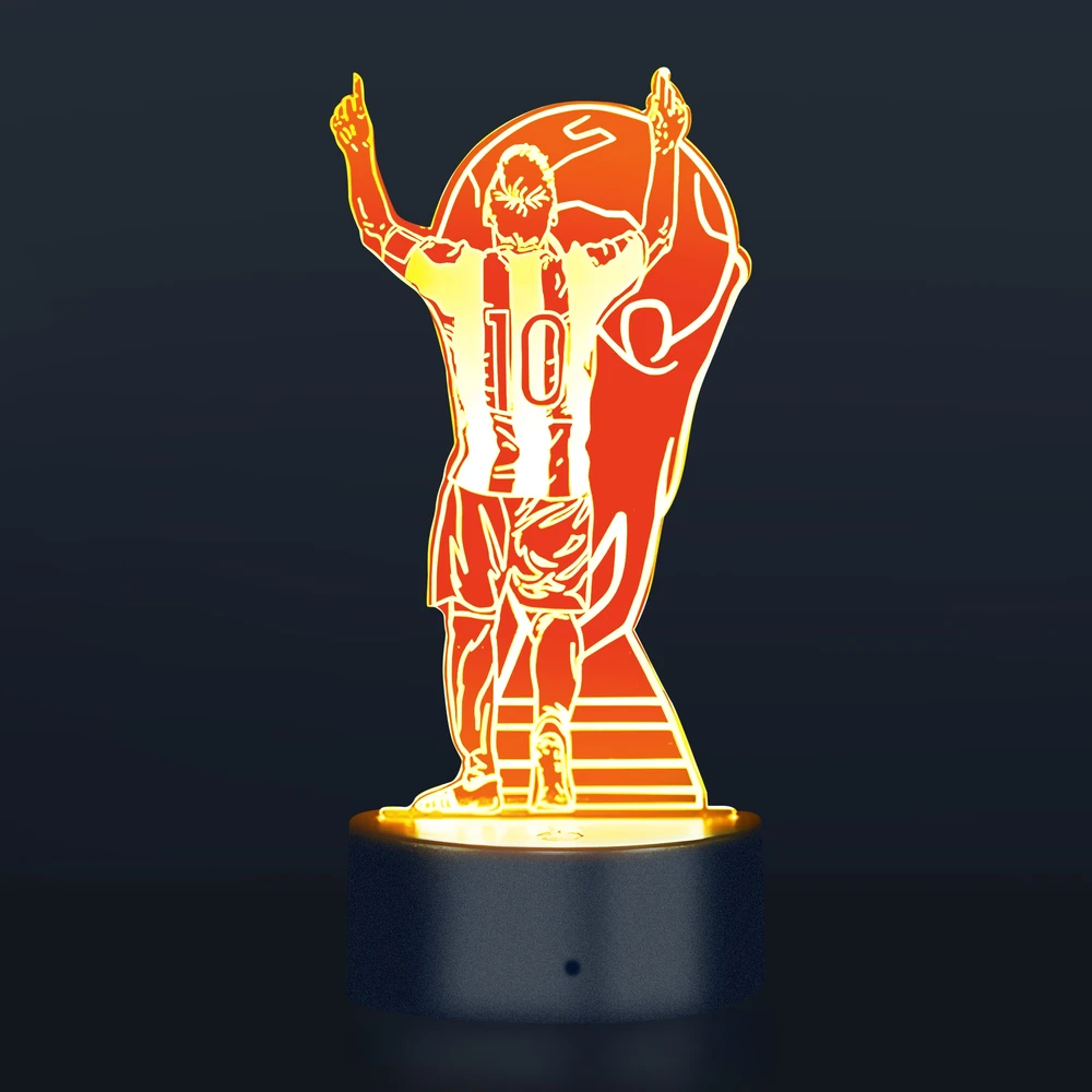 Renew Force 3D LED NAKTINĖ LAMP nuotolinio valdymo pultas RGB GAMING FUTBOLO PLAYER DOVANA FC Barcelona