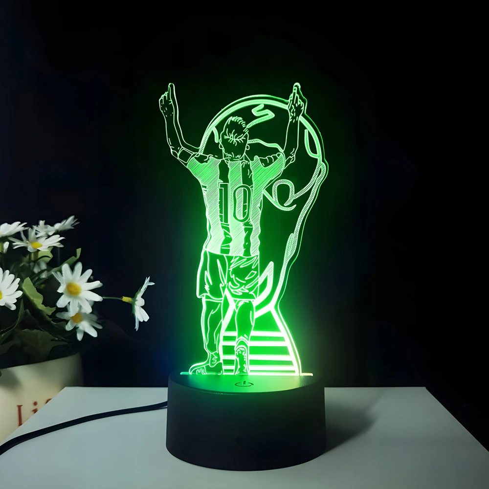 Renew Force 3D LED NAKTINĖ LAMP nuotolinio valdymo pultas RGB GAMING FUTBOLO PLAYER DOVANA FC Barcelona