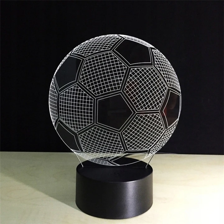 3D LED NAKTINIS LEMPAS, SPALVAS KEIČIANTIS KUMULYS, NUOTOLINIO PULTAS