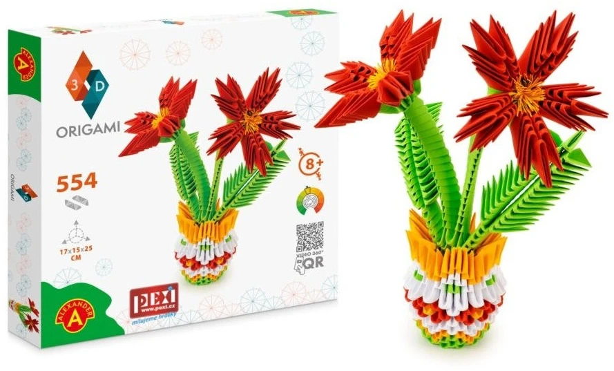 3D origami ALEXANDER gėlių rinkiniai MERGAITĖMS