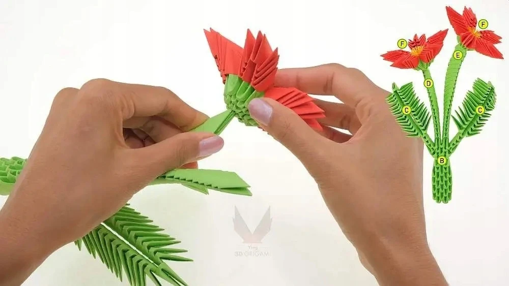 3D origami ALEXANDER gėlių rinkiniai MERGAITĖMS