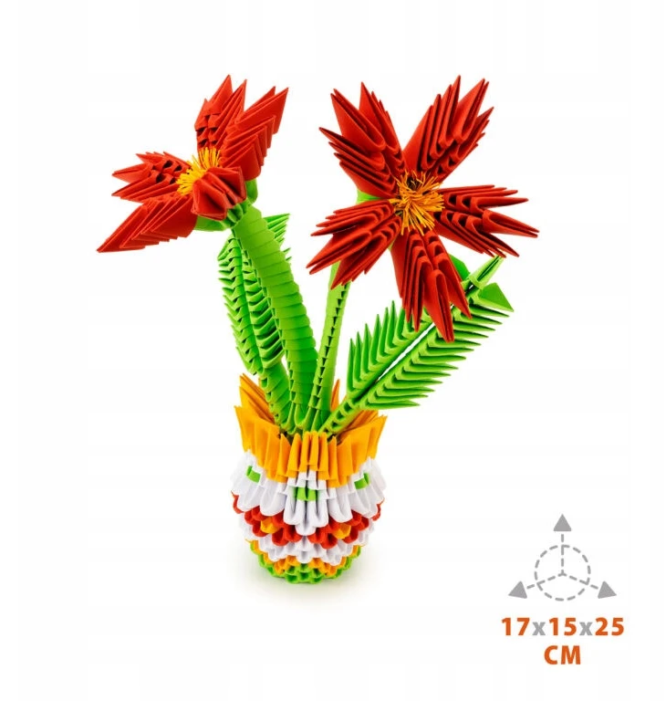 3D origami ALEXANDER gėlių rinkiniai MERGAITĖMS