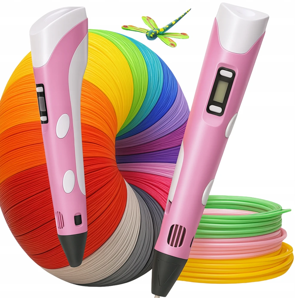 3D PEN 3D spausdintuvo rašiklis + 110m PLA pildymas XXL RINKINYS 3 SPALVŲ DOVANA