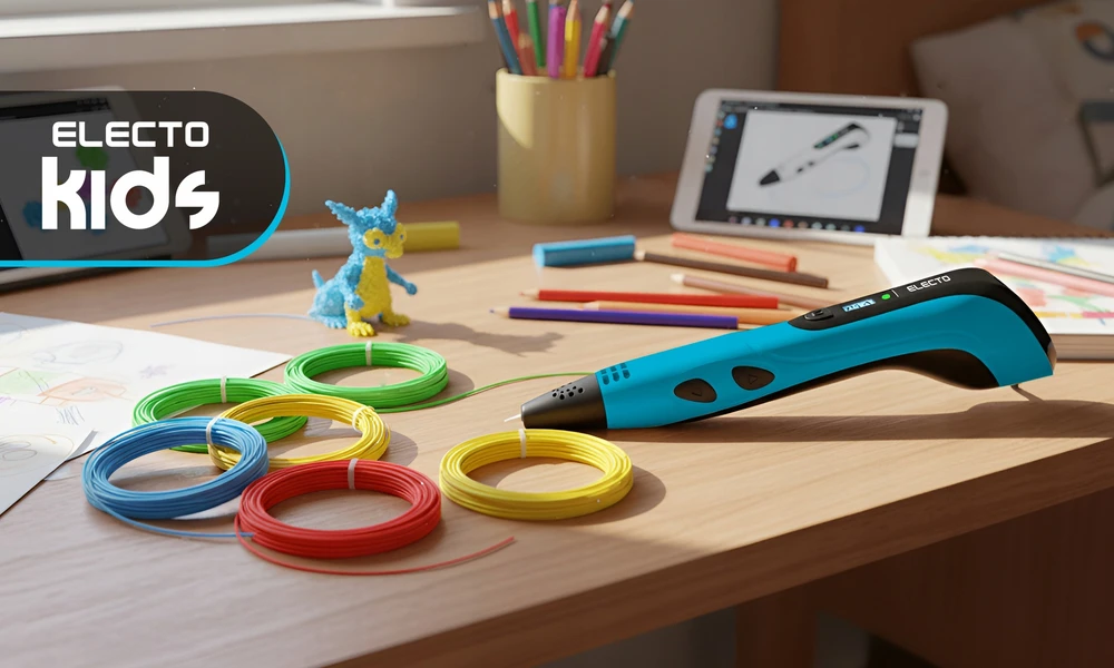 3D PRO PEN RINKINYS VAIKAMS + 260 METRŲ pildymas + ELECTO ŠABLONAS