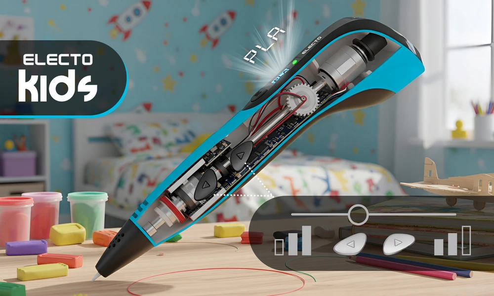 3D PRO PEN RINKINYS VAIKAMS + 260 METRŲ pildymas + ELECTO ŠABLONAS