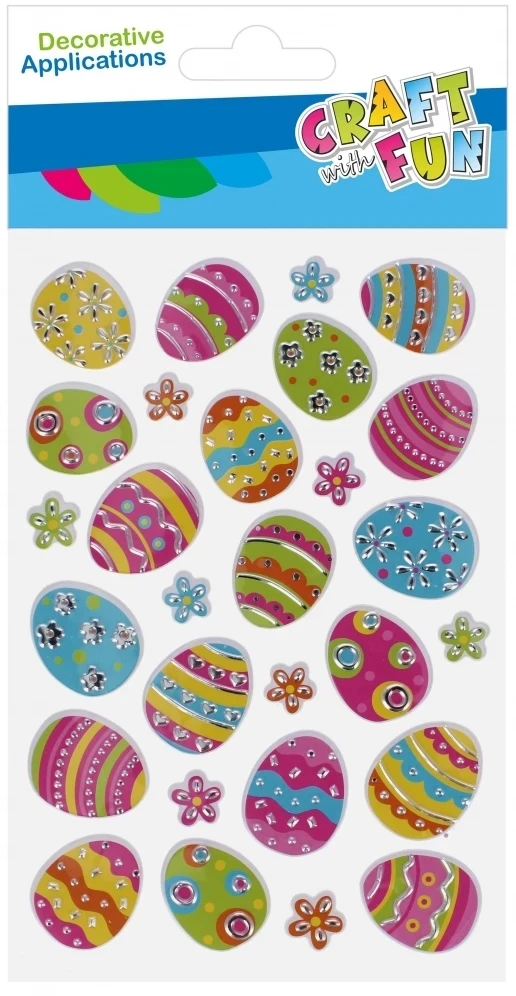 3d Velykų Lipdukai "craft With Fun" - 28 vnt.