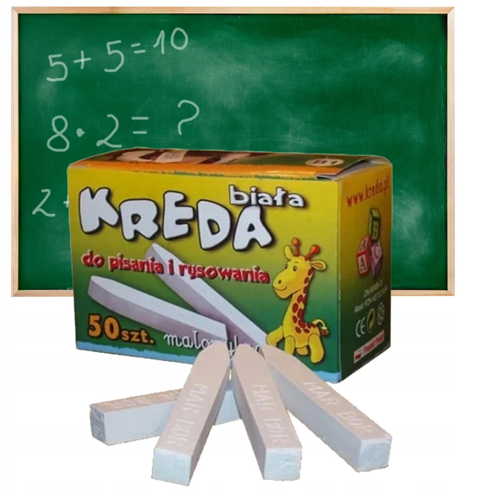 3L Kreida lentai, BALTA, 50 vnt., kvadratas